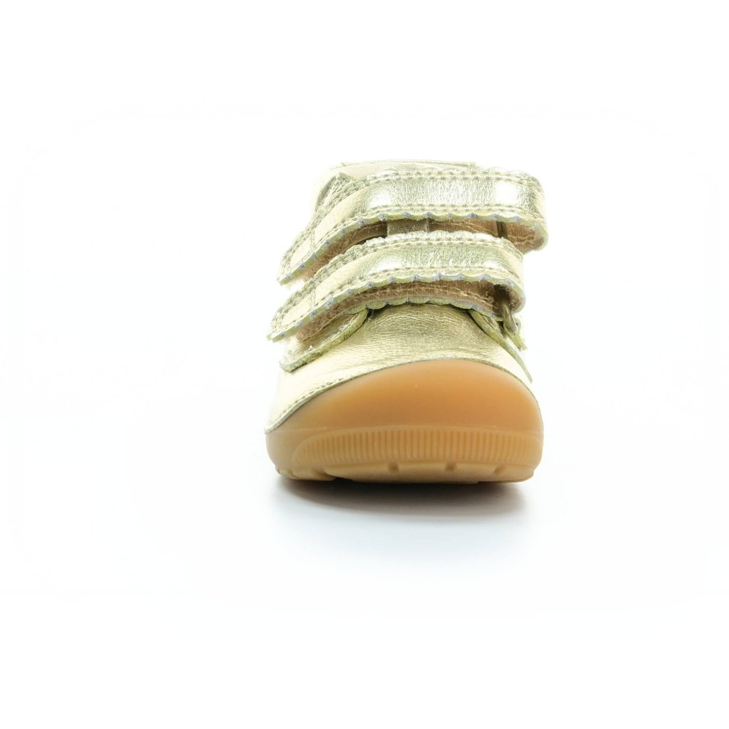 Bundgaard Petit Velcro Blondr Champagne goldene Mid Cut Barfußschuhe