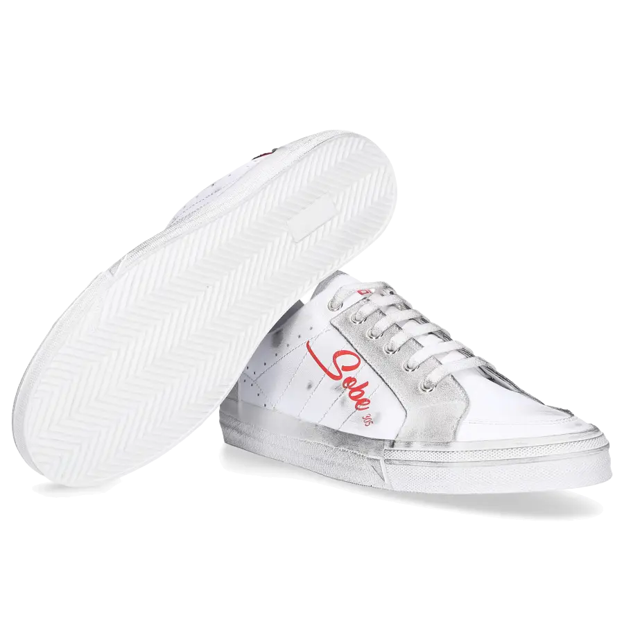 305 SOBE - Sneaker low LAKERS Nappaleder - weiß