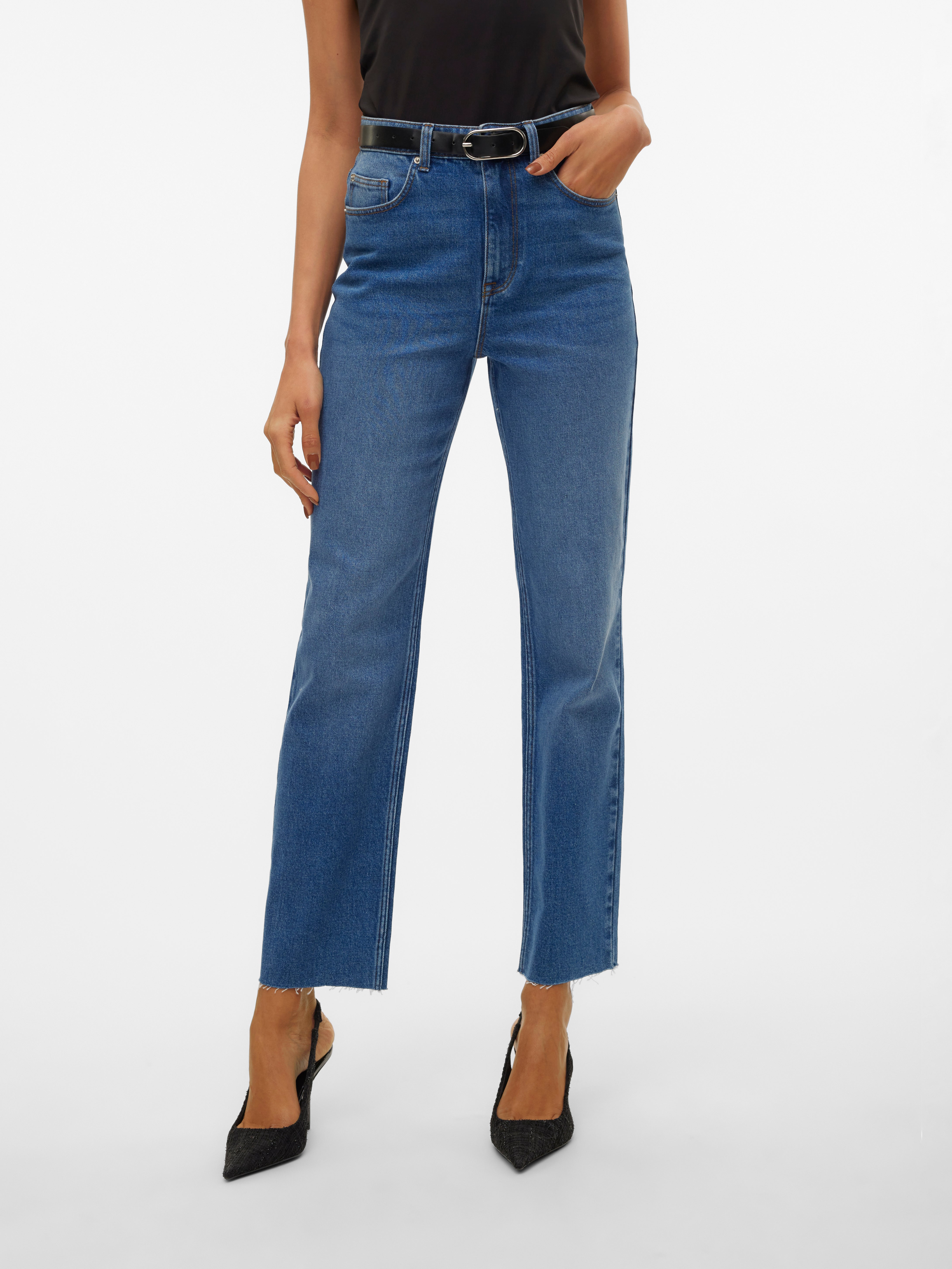 VMCALIA Hohe Taille Gerade geschnitten Jeans