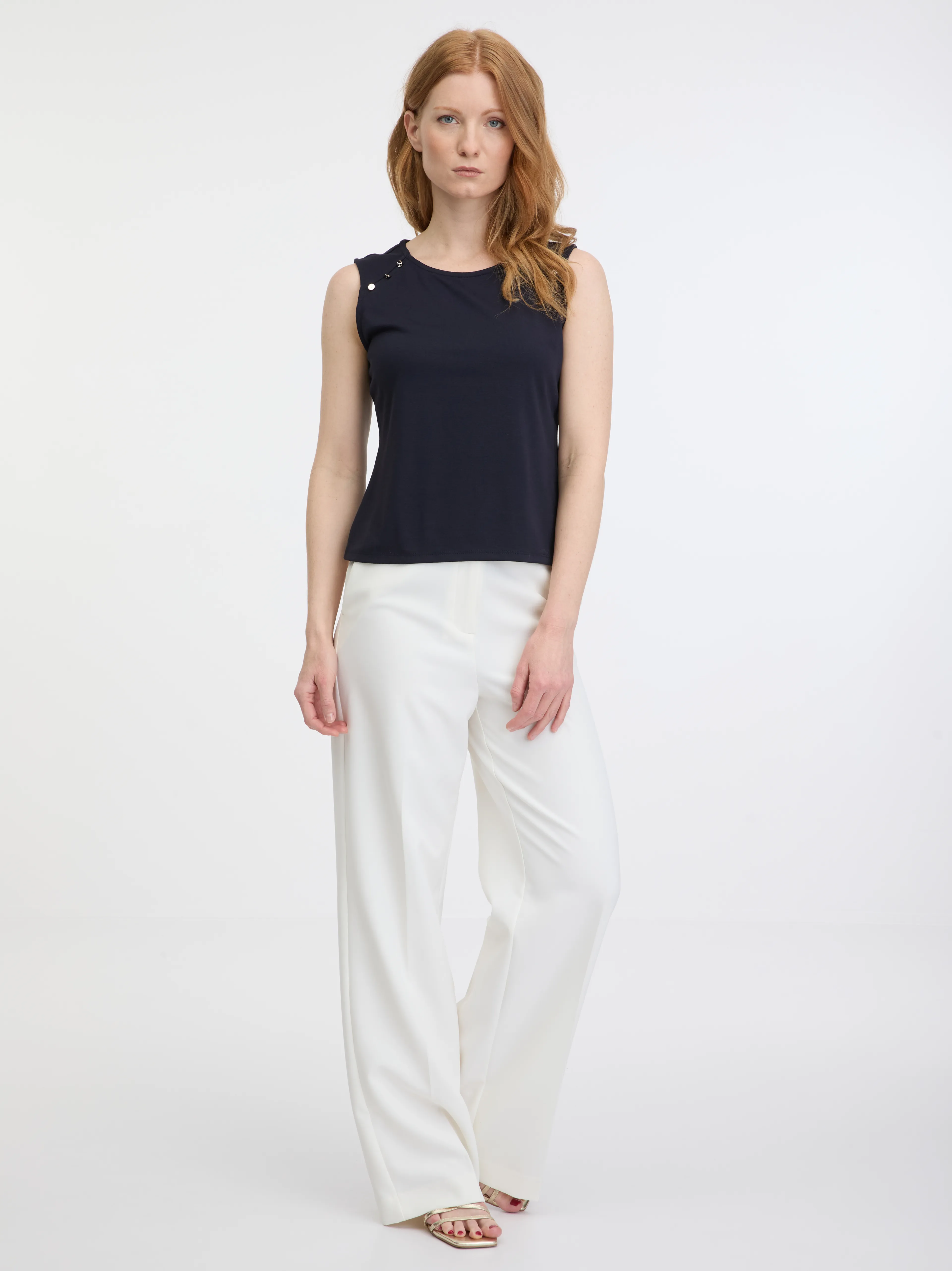 Dunkelblaues Damen-T-Shirt ORSAY