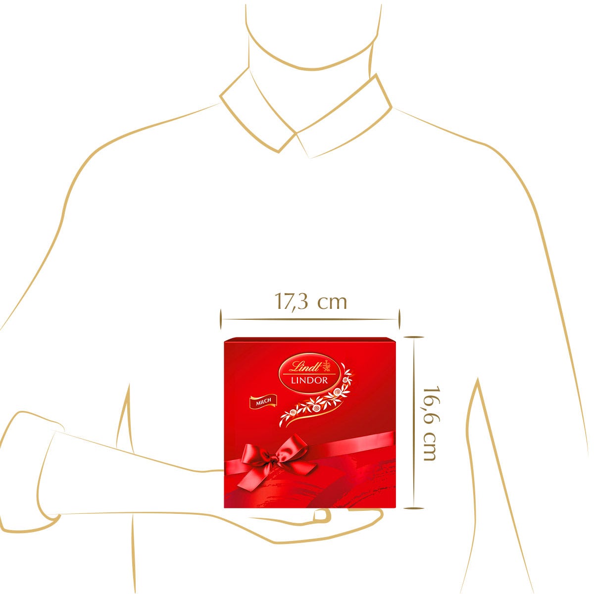 LINDOR Präsent Box Milch, 187g