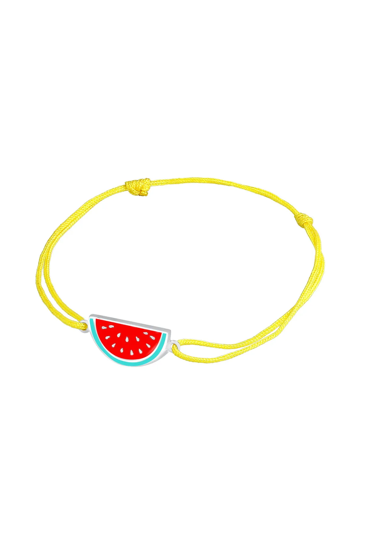 ELLI  Armband Kinder Melone Bunt Nylon Sommer 925 Silber