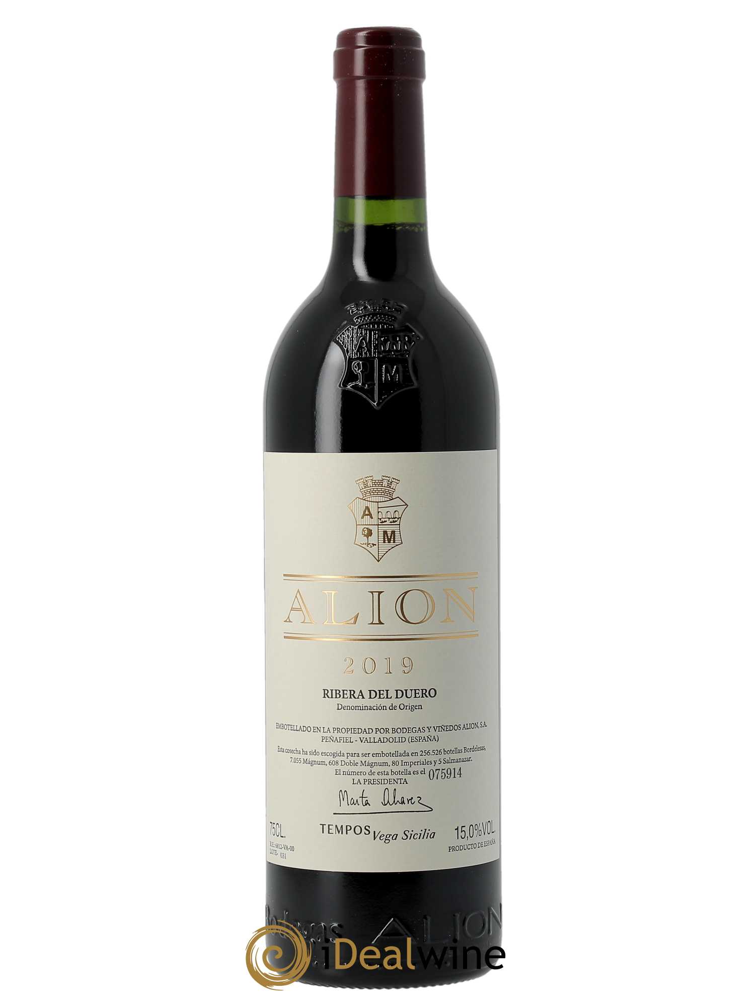 Ribera Del Duero DO Vega Sicilia Alion Famille Alvarez  2019 - Lot de 1 Bouteille
