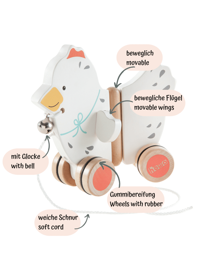 howa Baby Spielzeug NachziehtierZiehtier Huhn 
