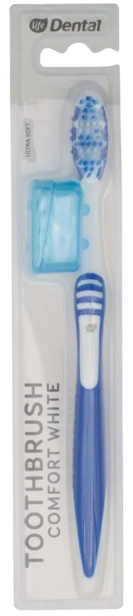 Life Dental Comfort Hvid Ultrablød Blå Tandbørste