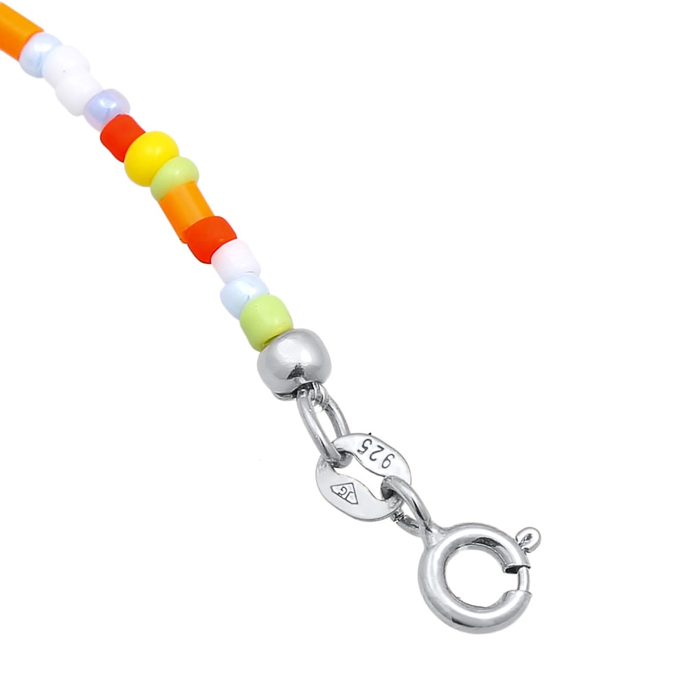 Elli Elli Bracelet de Cheville Femmes Bracelet de cheville Peace Symbole Perles de ver Bijoux