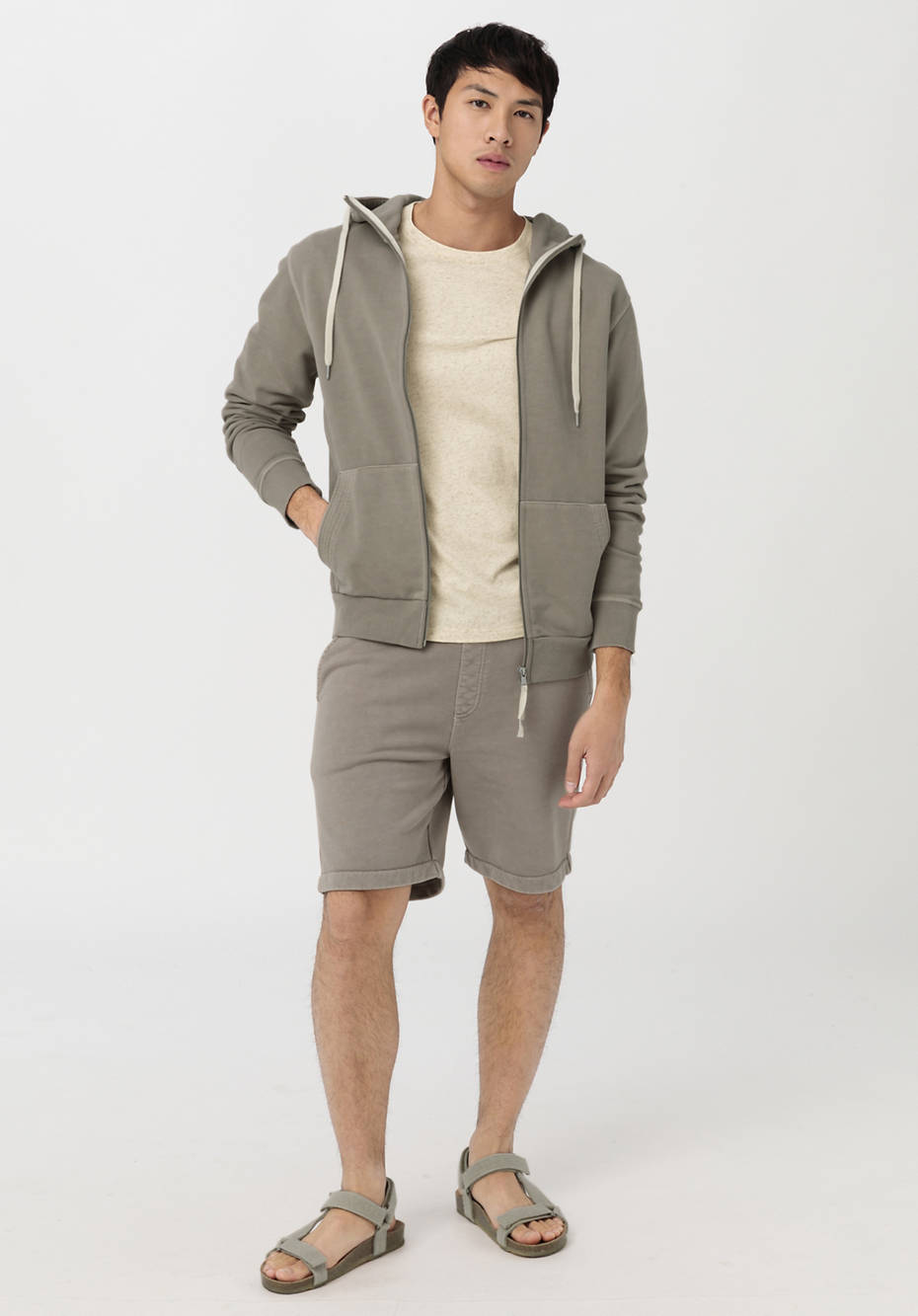 Zip-Hoodie aus reiner Bio-Baumwolle