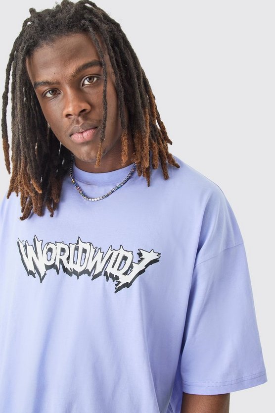 Kastiges Oversize T-Shirt mit Gothic Print