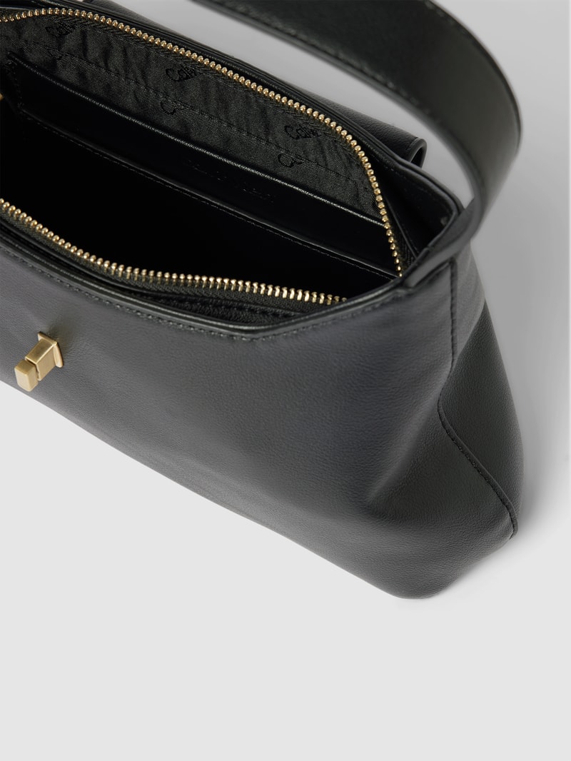 Handtasche mit Label-Applikation Modell 'RE-LOCK' in schwarz