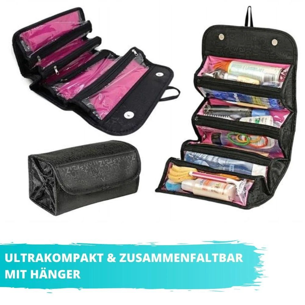 MAVURA Kulturbeutel Roll&Go Faltbare Kosmetiktasche Kosmetikbeutel Kulturbeutel Kulturtasche Schminktasche Waschtasche