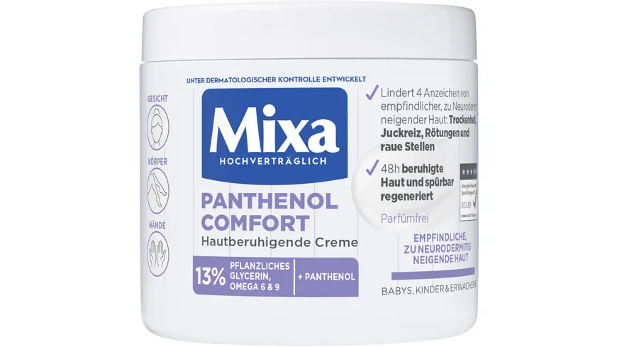 Mixa Panthenol Comfort hautberuhigende Creme 400 ml
