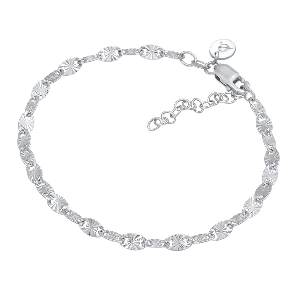 Elli PREMIUM Elli PREMIUM Bracelet Design d'étoile des liens féminins en 925/1000 argent massi Bracelet