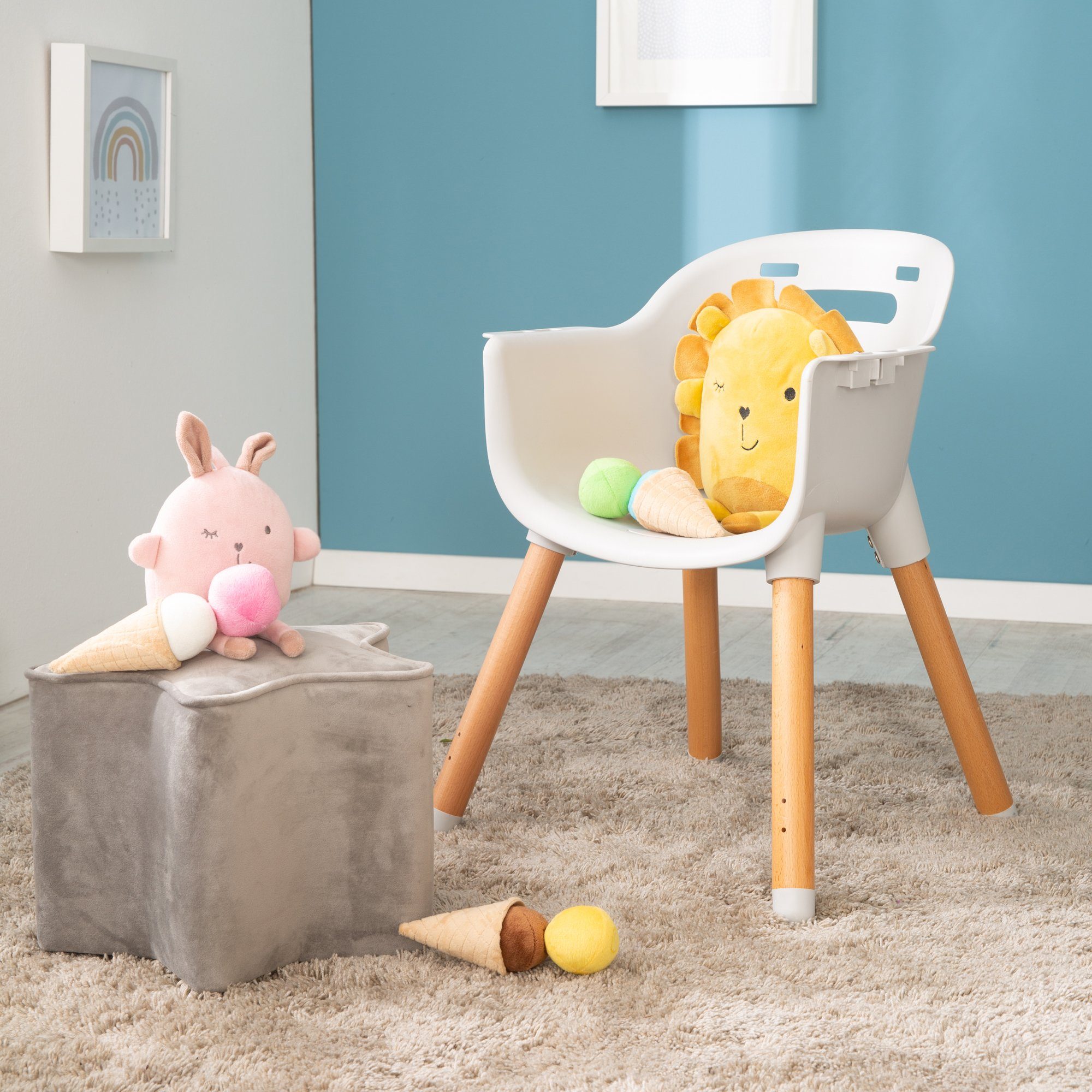 roba® Hochstuhl Style Up Wood, zum Kinderstuhl umbaubar