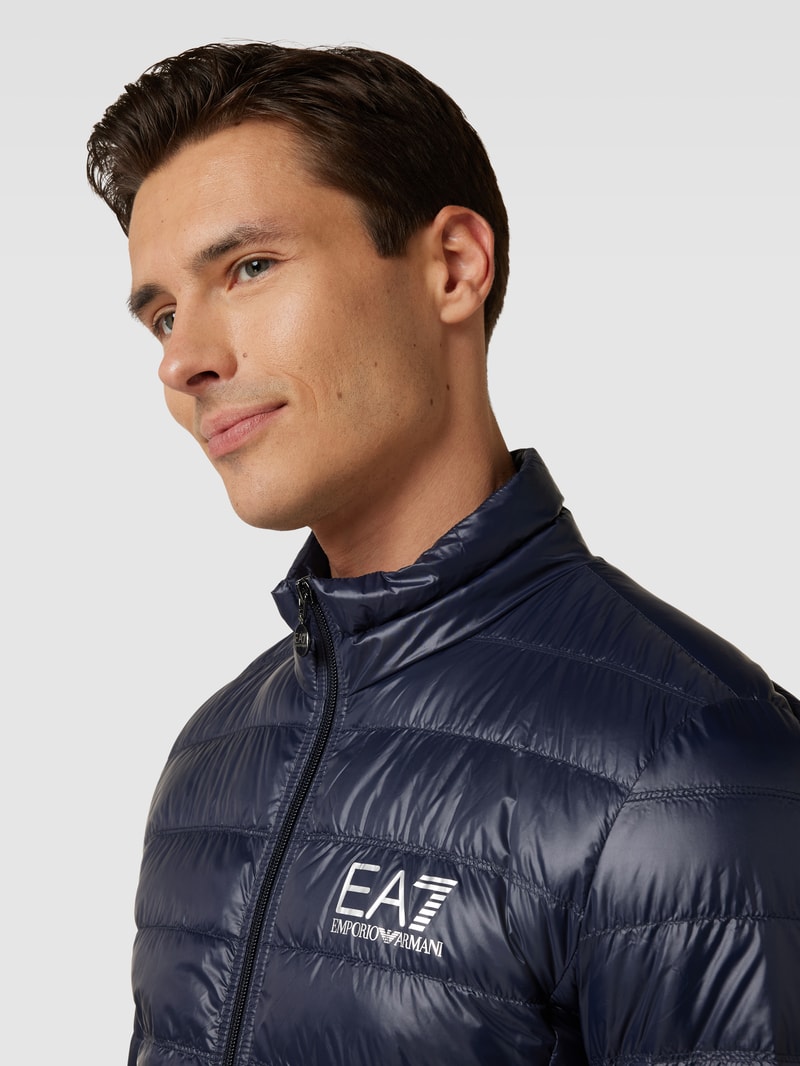 Steppjacke mit Reißverschluss in dunkelblau