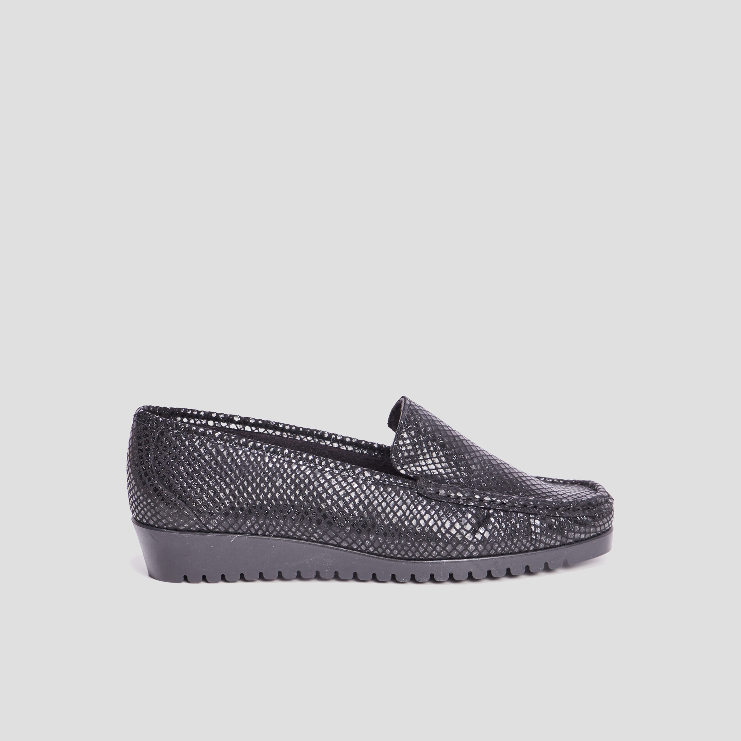 Mocassins en cuir compensés pied large marron femme | La Halle