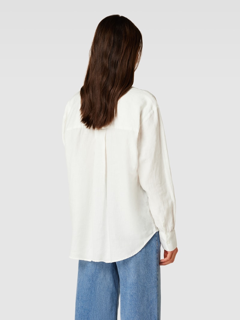 Hemdbluse aus Leinen in weiß