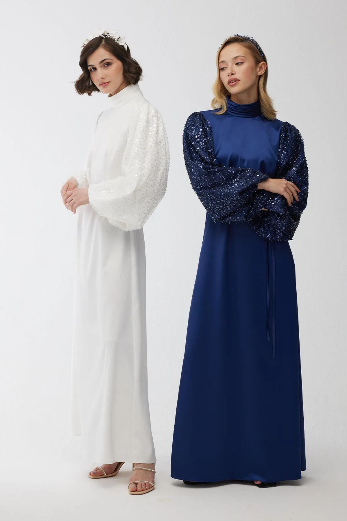 Manuka  Mit Stein besticktes Abendkleid Mitternachtsblau