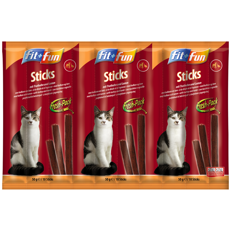 FIT+FUN Snacks FIT+FUN Sticks 25x10 Stück Truthahn & Lamm