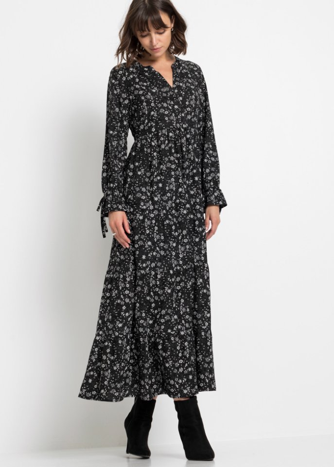 Bedrucktes Maxikleid aus nachhaltiger Viskose