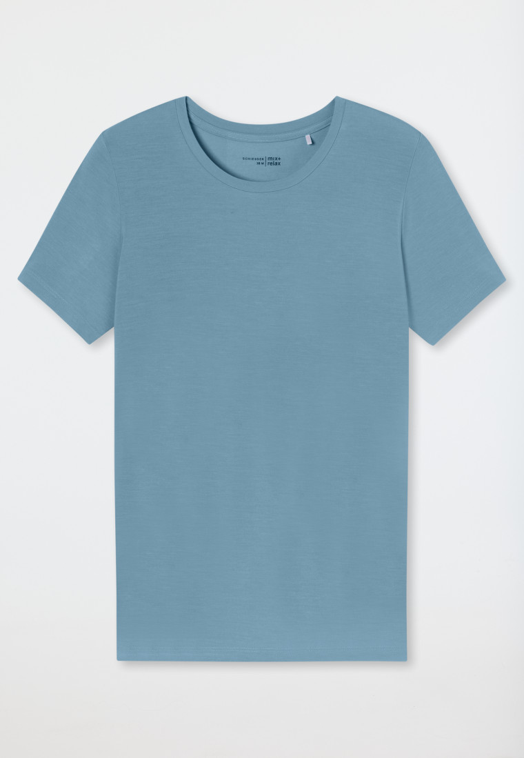 Shirt kurzarm rundhals blaugrau - Mix+Relax