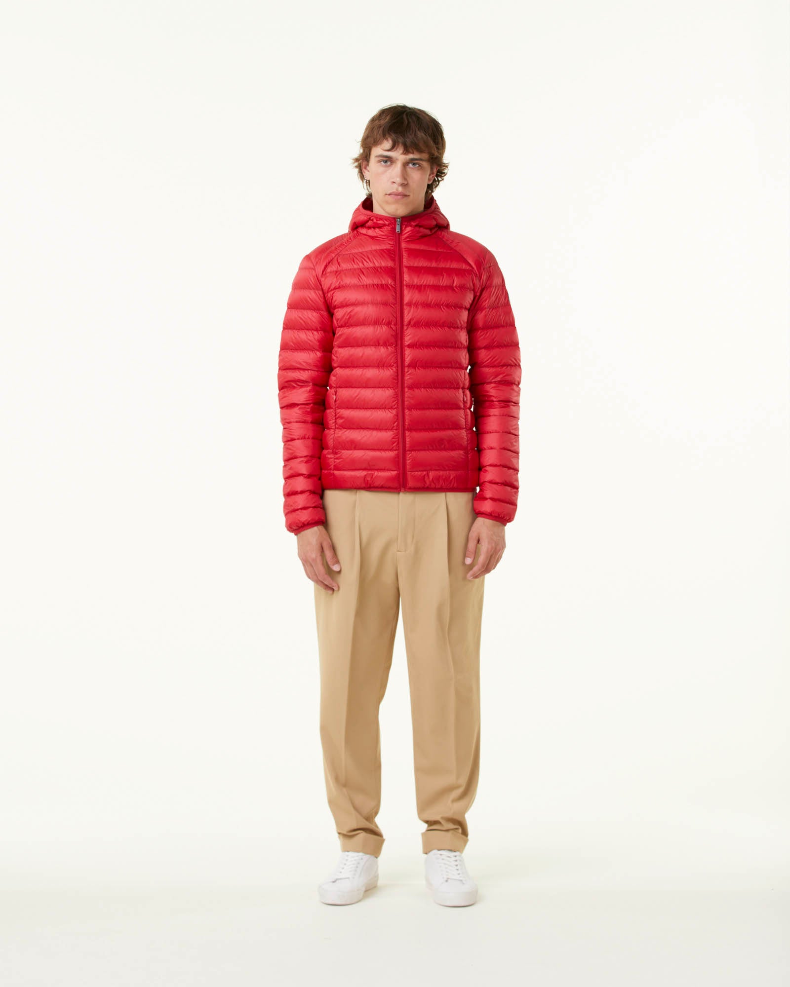 Doudoune légère à capuche Rouge Nico