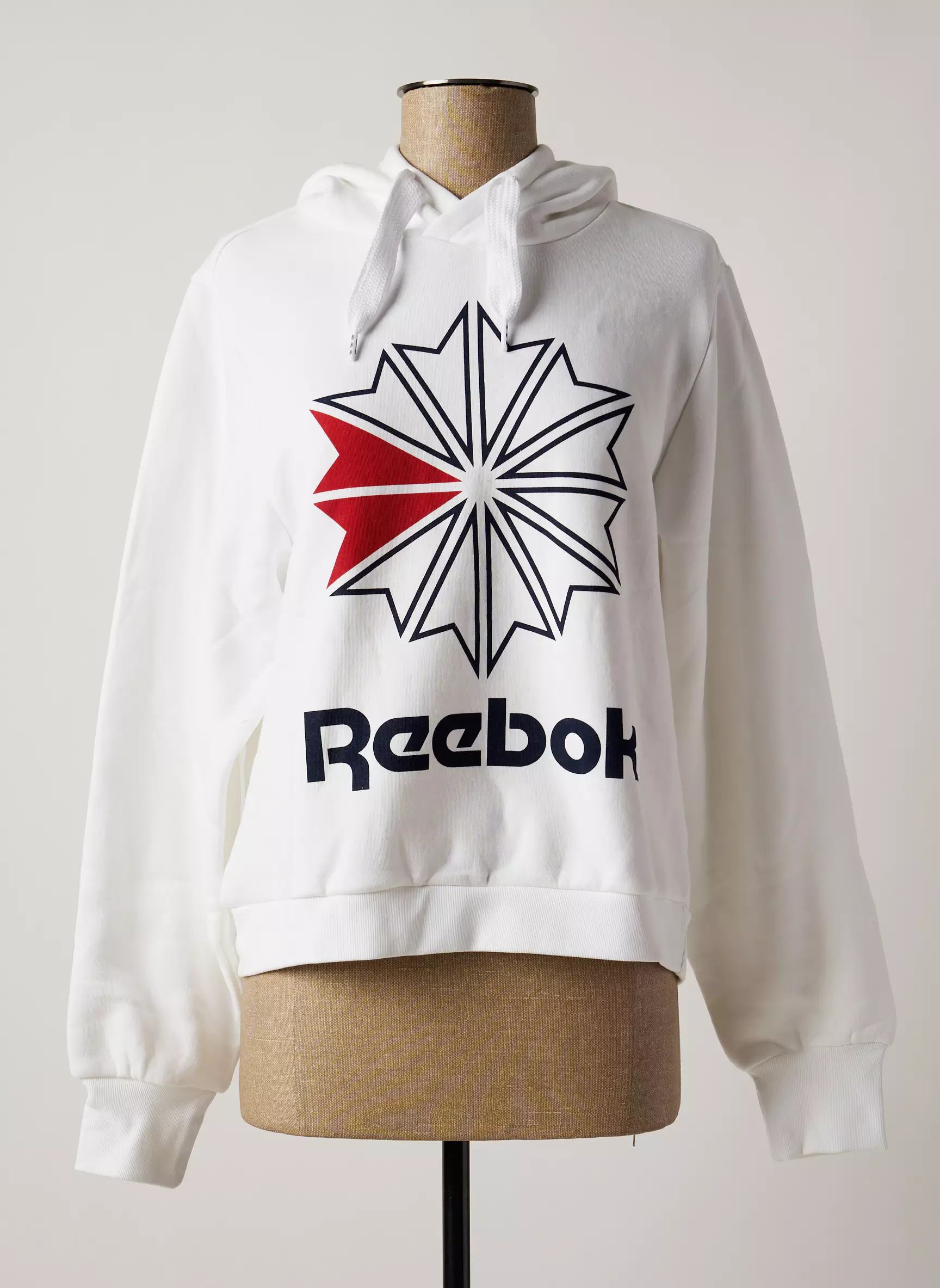 Reebok Sweat Capuche Femme couleur blanc