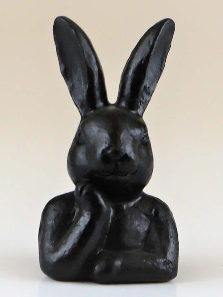 AM Design Dekofigur ''Hasenbüste Träumer'' in Schwarz - (B)5,5 x (H)12,5 x (T)7 cm günstig kaufen onesize