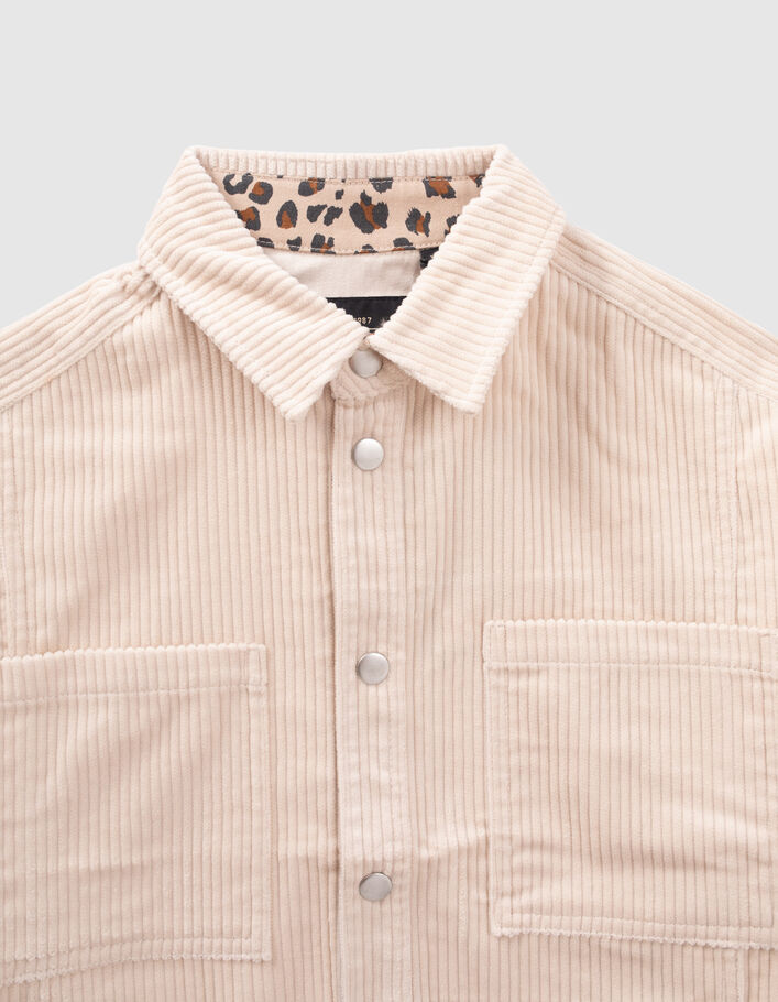 Veste beige velours côtelé fille