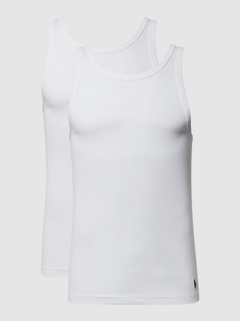 Tanktop mit Rundhalsausschnitt im 2er-Pack in weiß