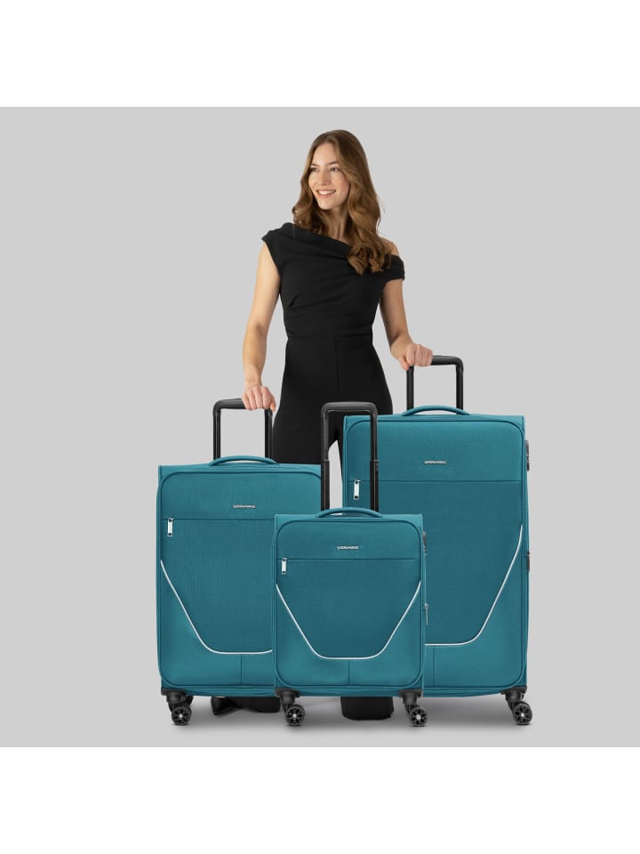 Stratic taska 4-Rollen Kofferset 3tlg. mit Dehnfalte in ocean blue günstig kaufen onesize