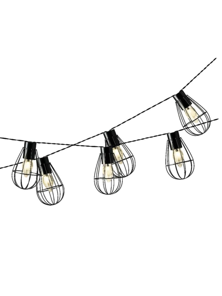 MARELIDA LED Solar Gitter Lichterkette in schwarz - L: 1,5m günstig kaufen onesize