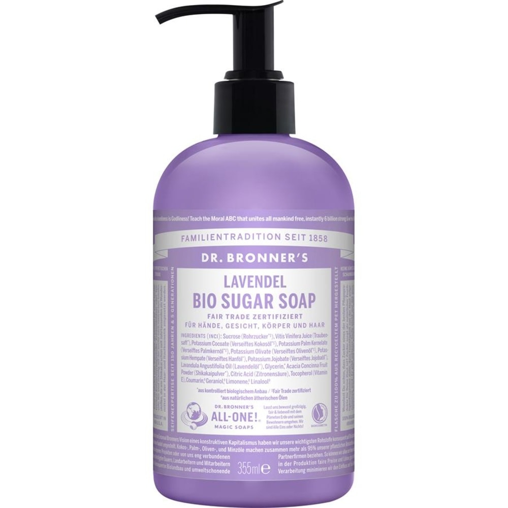 dr. bronners Lavender Bio Sugar Soap Savon pour le corps