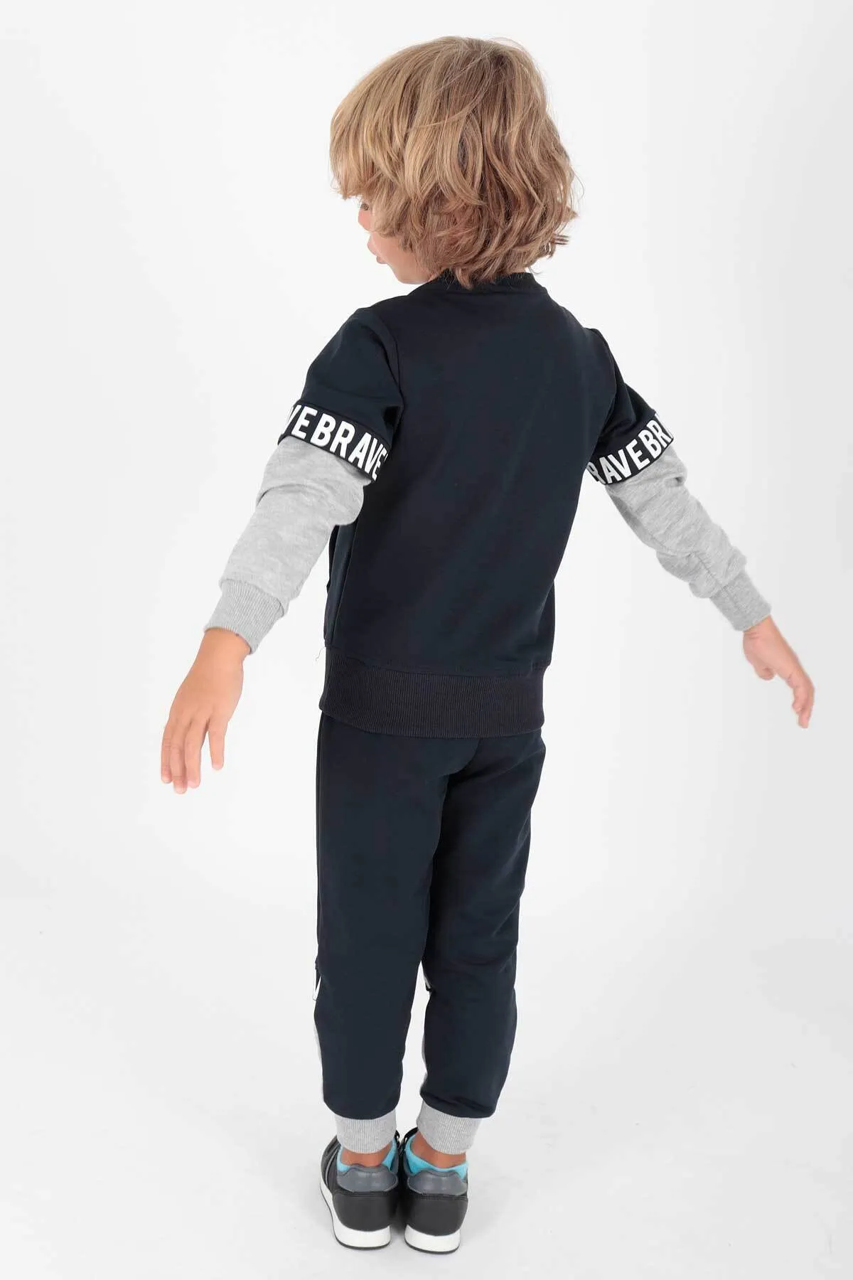 AHENGİM  Bedrucktes Brave-Trainingsanzug-Set für Jungen Ak2231