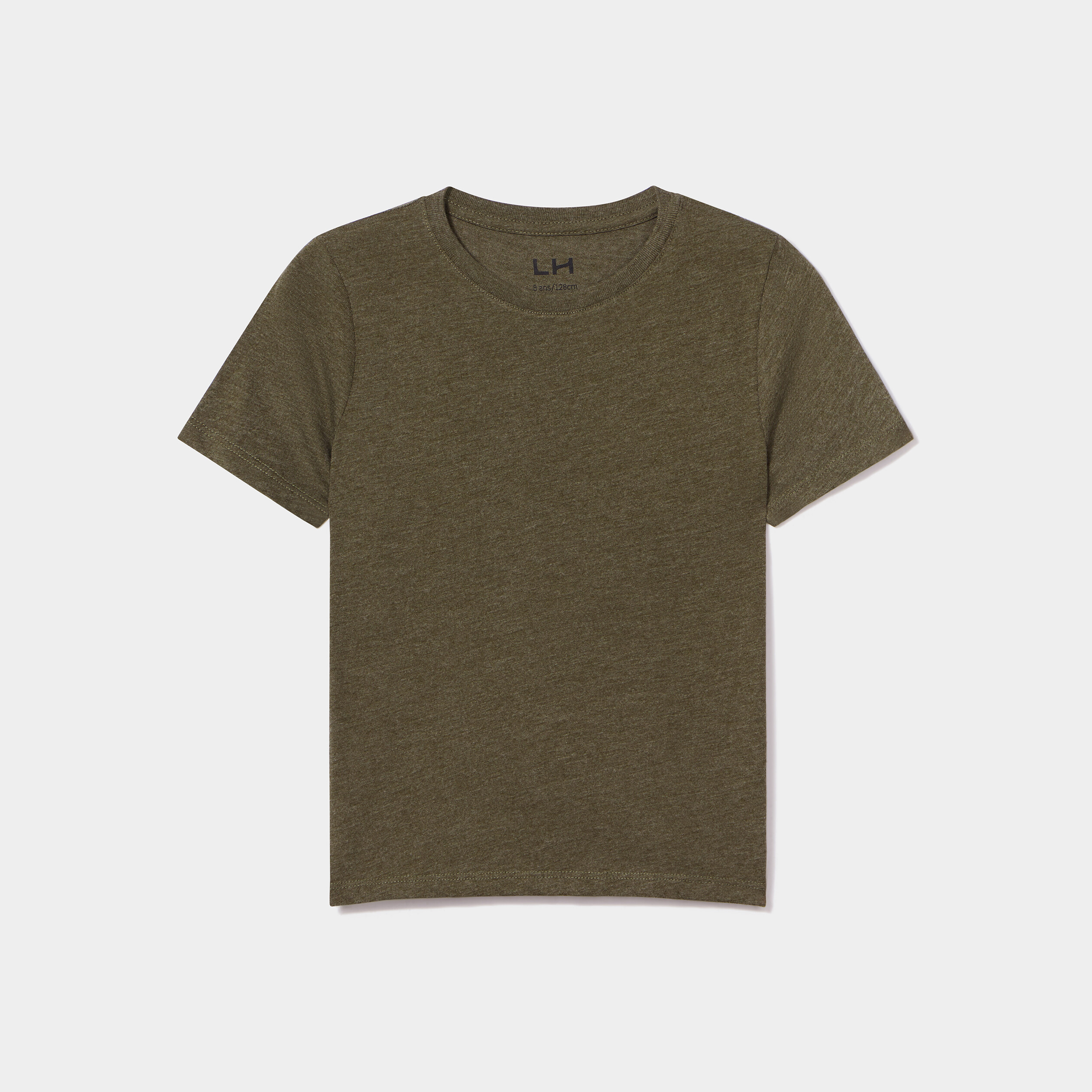 T-shirt manches courtes vert kaki garçon | La Halle