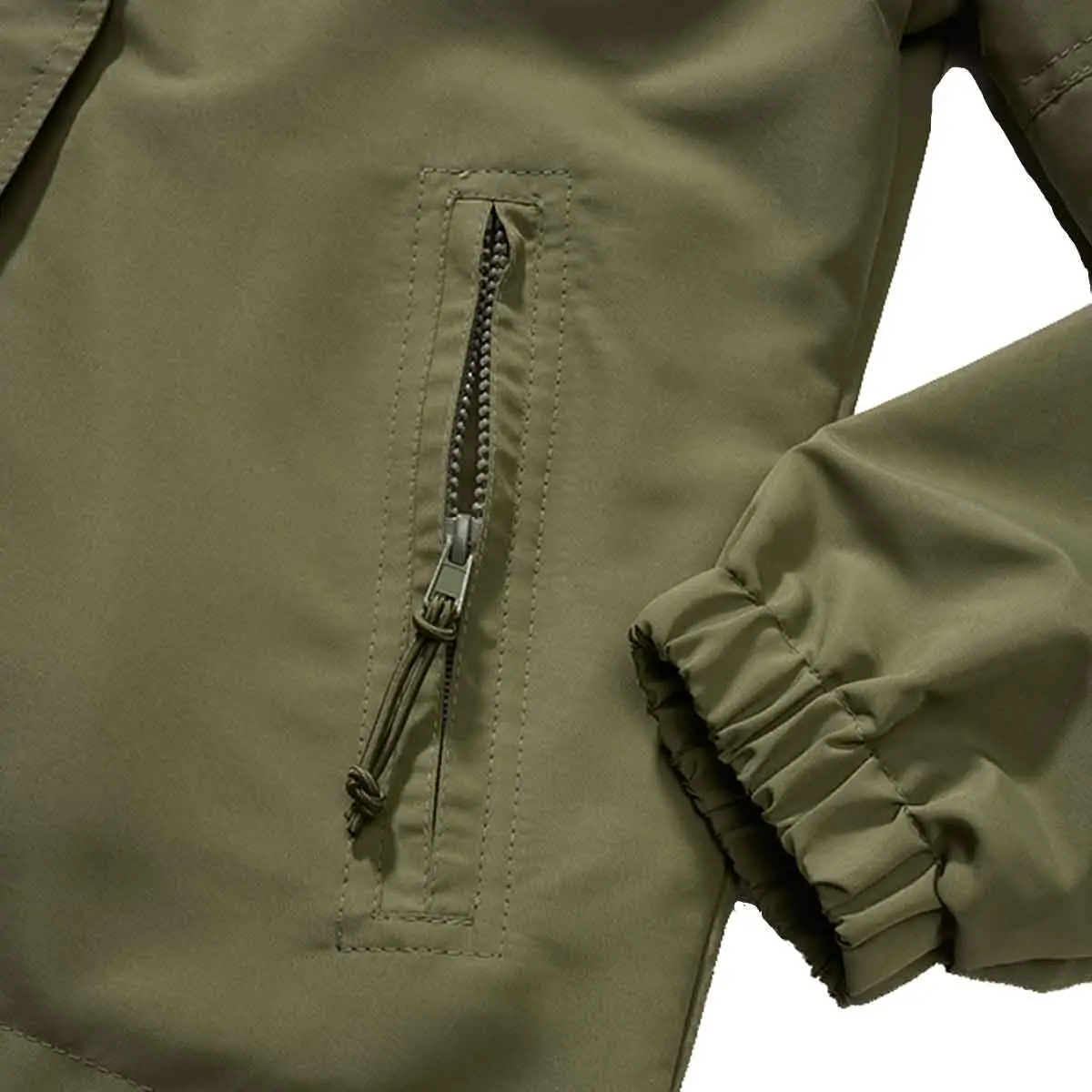 Ladies Summer Windbreaker Frontzip oliv