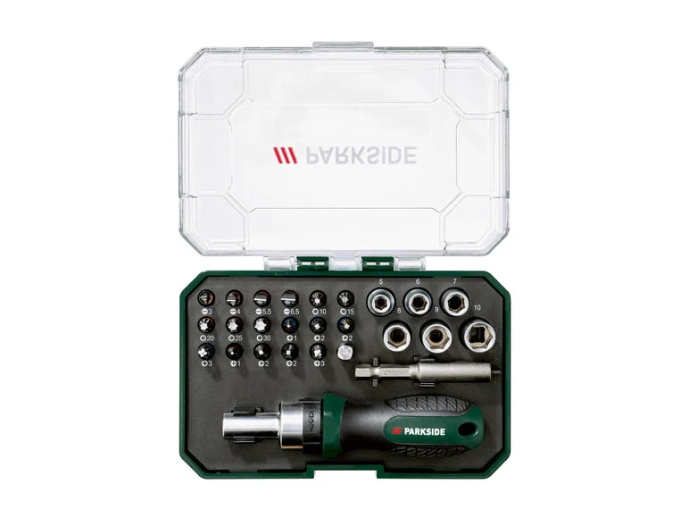 Chave de catraca PARKSIDE® Zestaw, bits e soquetes, conjunto de bits lubrificantes, conjunto de bits e soquetes para chave de fenda lubrificantes