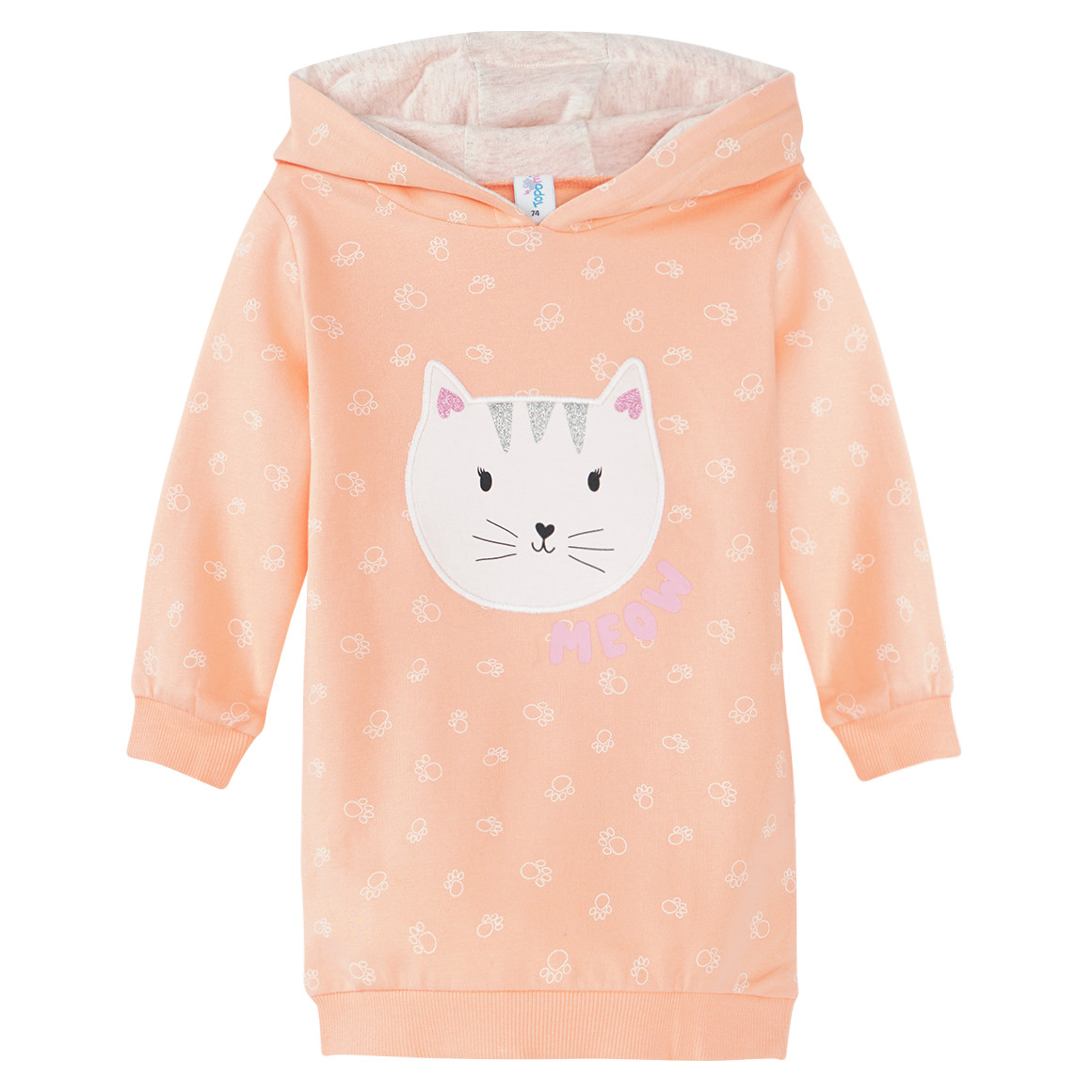 Baby Sweatkleid mit Kapuze