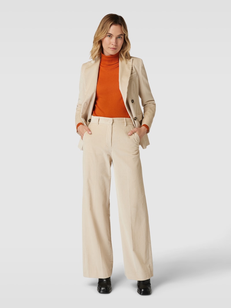 Rollkragenpullover in Melange-Optik in orange