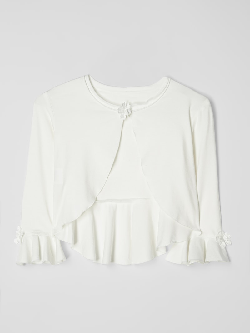 Bolero mit Volantsaum in ecru
