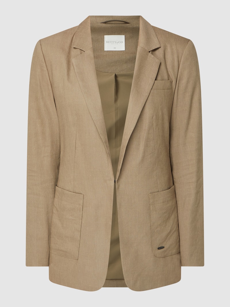 Blazer mit Viskose-Anteil in khaki