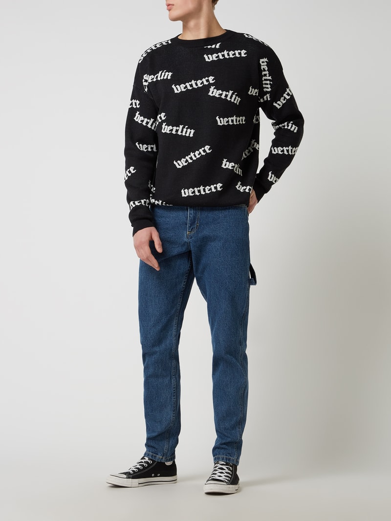 Pullover aus Wollmischung in schwarz