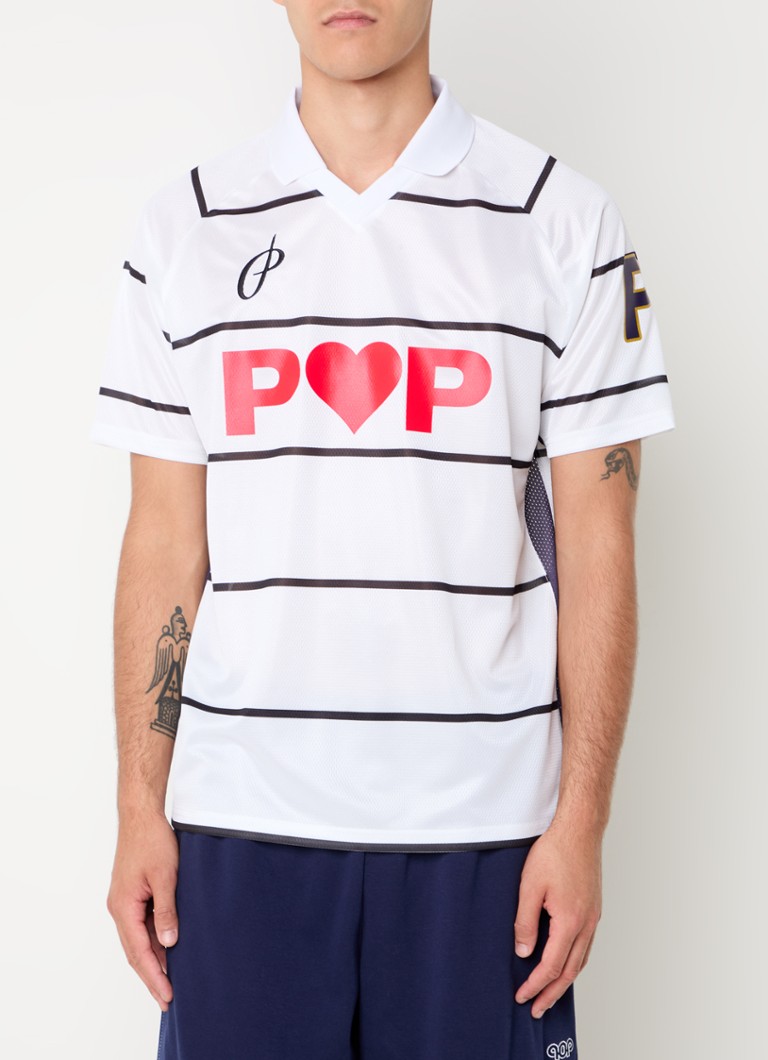 Pop Trading Company regulāra piegriezuma polo krekls ar logotipa apdruku