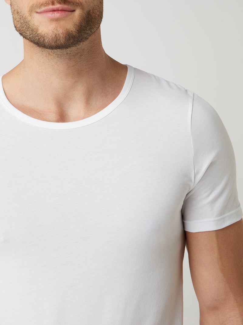 T-Shirt aus Baumwolle im 2er-Pack in weiß