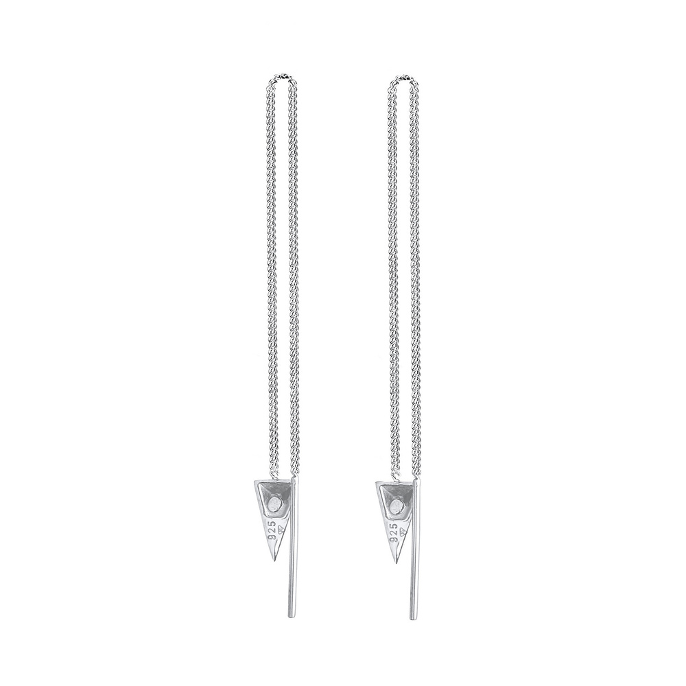 Elli Elli Boucles d'Oreilles Boucles d'oreilles pour dames Triangle à tirettes Basic T Boucles d'oreilles