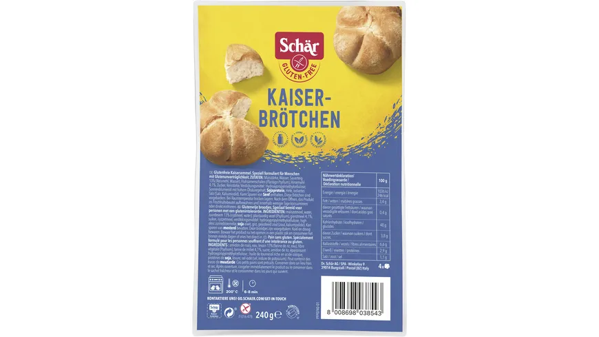 Schär Kaiserbrötchen 240 g