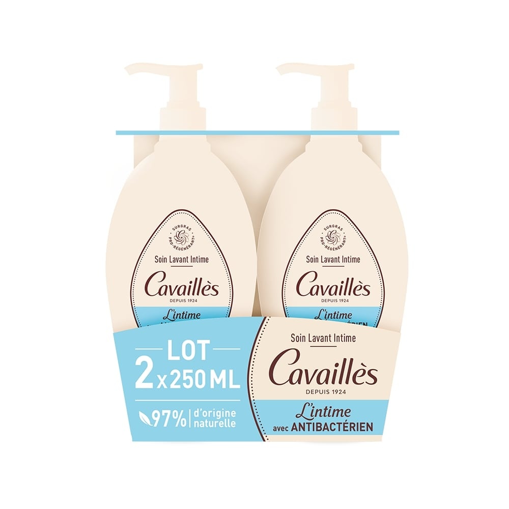 Cavaillès SOIN NATUREL TOILETTE INTIME ANTI-BACTERIEN 2x250 ml Hygiene Intime