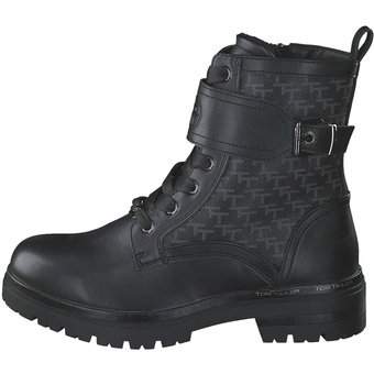 Tom Tailor Schnür Boots in schwarz