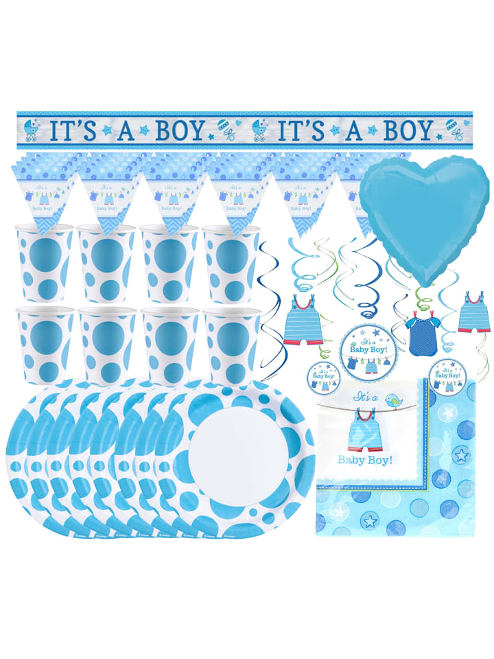 amscan Babyparty-Set It's a Boy 47-teilig Gender Reveal Party in blau günstig kaufen onesize