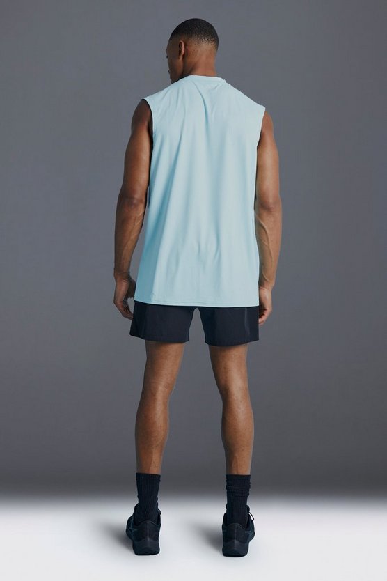 Man Active Muscle-Fit Tanktop mit Print
