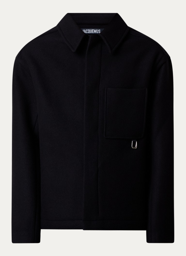 Jachetă Jacquemus Le Manteau Court din lână virgină, cu buzunar aplicat.